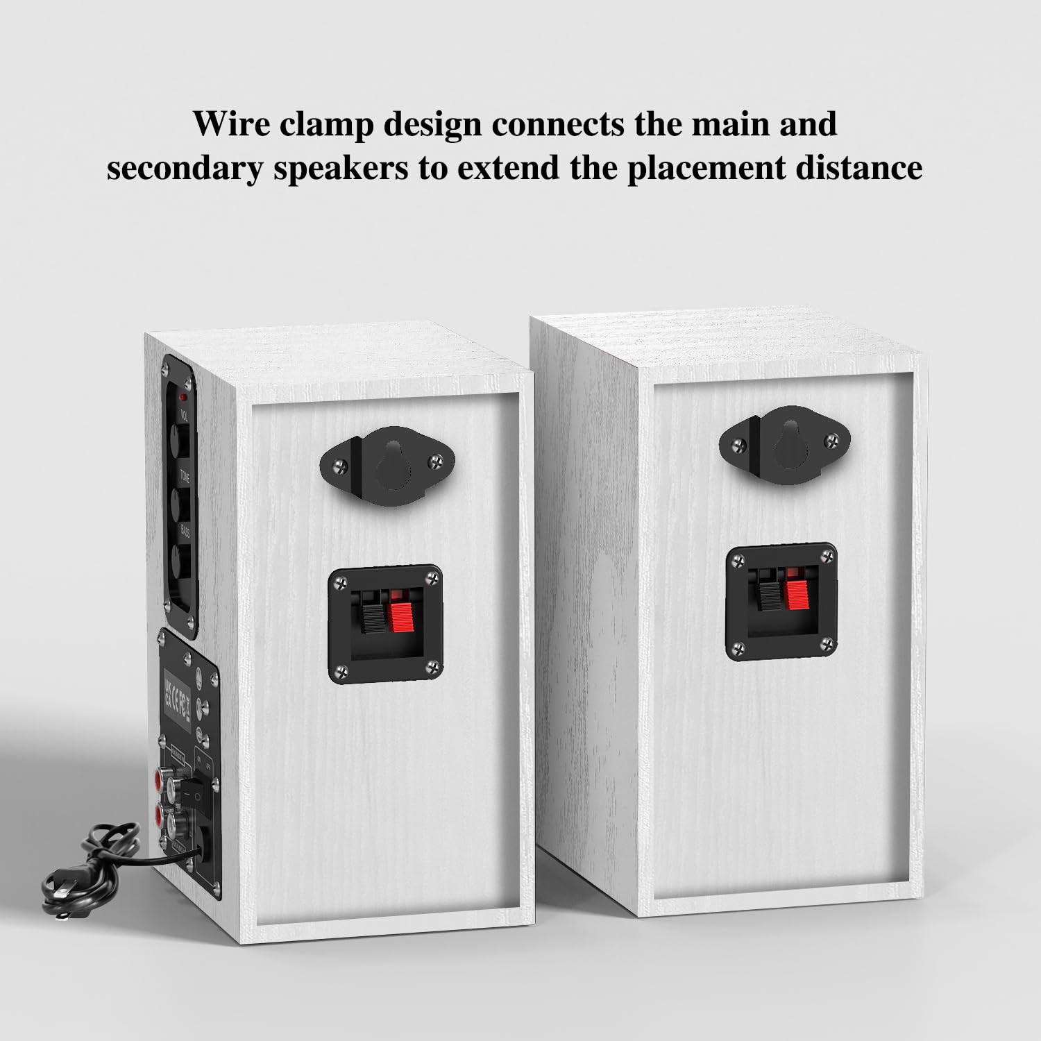 Amazon.co.jp: Elimavi 30W X 2 パワードブックシェルフスピーカー
